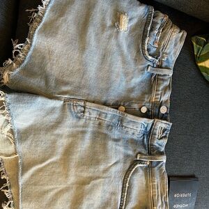 NWT MOTHER Blue Distressed Denim Jeans